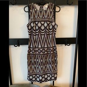 Colorful Form Fitting Mini Dress